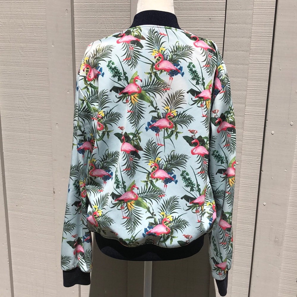 ZARA Men’s Flamingo Bomber Jacket - Picture 4 of 6